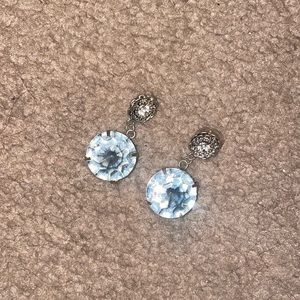 Faux diamond- look earrings